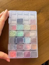 Kundenbewertungen – 28 Gitter Diamantmalerei Aufbewahrungsbox mit Trichter Zubehör