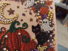 Kundenbewertungen – 3D Diamantmalerei Set Halloween Geister und Kürbis