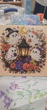 Kundenbewertungen – 3D Diamantmalerei Set Halloween Geister und Kürbis