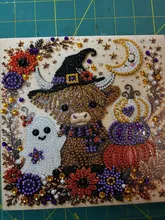 Kundenbewertungen – 3D Diamantmalerei Set Halloween Geister und Kürbis