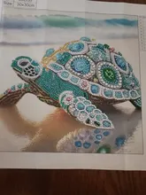 Kundenbewertungen – 5D Diamantmalerei Schildkröte Alien Kristall Wanddeko 30x30cm