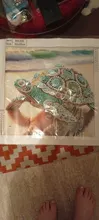 Kundenbewertungen – 5D Diamantmalerei Schildkröte Alien Kristall Wanddeko 30x30cm