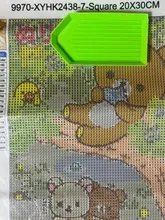 Kundenbewertungen – Anime Cartoon Rilakkuma Diamantzeichnung Manga Bär Katze 20x30cm bis 50x70cm