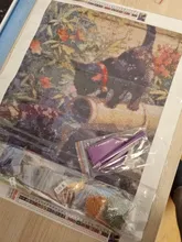 Kundenbewertungen – Diamantbild Bambus Katze 20 bis 70 cm mit runden oder eckigen Steinen