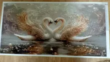 Kundenbewertungen – Diamantbild Schwanenpaar abstrakt 20x40 bis 30x60 cm