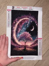 Kundenbewertungen – Diamantmalerei Blumen Mond Set rahmenlose Kunst 20x30cm bis 40x50cm