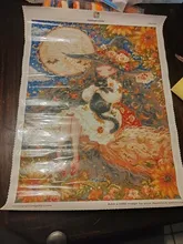 Kundenbewertungen – Diamantmalerei Hexe Schwarze Katze 45x60cm