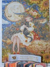 Kundenbewertungen – Diamantmalerei Hexe Schwarze Katze 45x60cm
