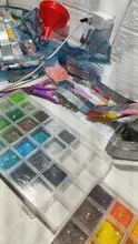 Kundenbewertungen – Diamond Painting Perlen 9600 Stück Kristall zufällig gefärbt 48 Arten