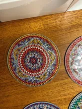 Kundenbewertungen – Mandala Diamantmalerei Untersetzer Set 10 x 10 cm Acryl