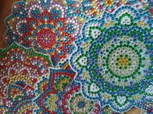 Kundenbewertungen – Mandala Diamantmalerei Untersetzer Set 10 x 10 cm Acryl