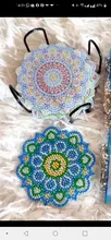 Kundenbewertungen – Mandala Diamantmalerei Untersetzer Set 10 x 10 cm Acryl