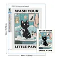 Badezimmer Katze Diamantmalerei Cartoon 20 bis 50 cm – 4