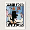 Badezimmer Katze Diamantmalerei Cartoon 20 bis 50 cm – Farbe FDX7194