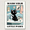 Badezimmer Katze Diamantmalerei Cartoon 20 bis 50 cm – Farbe FDX7195