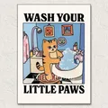 Badezimmer Katze Diamantmalerei Cartoon 20 bis 50 cm – Farbe FDX7197