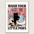 Badezimmer Katze Diamantmalerei Cartoon 20 bis 50 cm – Farbe FDX7199