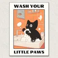 Badezimmer Katze Diamantmalerei Cartoon 20 bis 50 cm – Farbe FDX7207