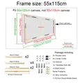 Bilderrahmen Diamantmalerei Naturholz für Leinwand verschiedene Größen – Farbe 55x115cm