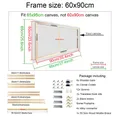 Bilderrahmen Diamantmalerei Naturholz für Leinwand verschiedene Größen – Farbe 60x90cm