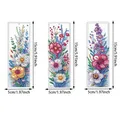 Blumenmuster DIY Unregelmäßig Geformte Diamanten Lesezeichen Kunst – 6