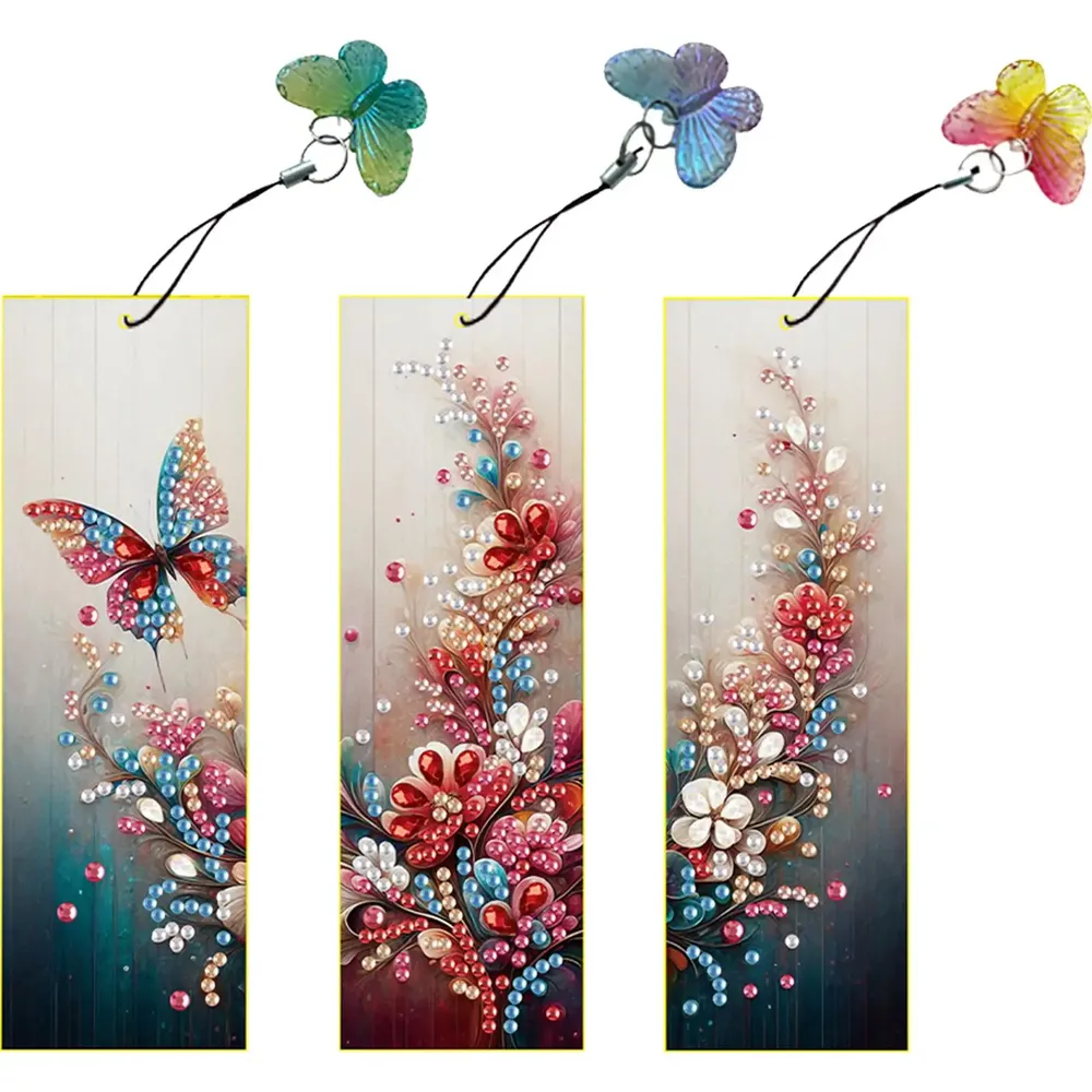 Blumenmuster DIY Unregelmäßig Geformte Diamanten Lesezeichen Kunst