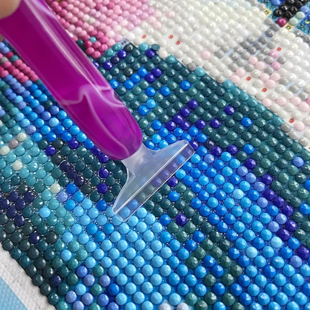 Buntes Diamond Painting Stiftset mit 5 Spitzen