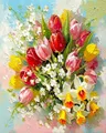 CHENISTORY Diamond Painting Blumen 20x30 bis 40x50 cm – Farbe DZDP129369