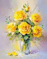 CHENISTORY Diamond Painting Blumen 20x30 bis 40x50 cm – Farbe DZDP131900