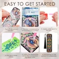 Diamant Kunst Lesezeichen Kit mit Quasten für Schüler – 5