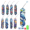 Diamant Kunst Lesezeichen Kit mit Quasten für Schüler – Farbe 8pcs Style 2