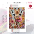 Diamant Malerei Giraffe Tier DIY Stickerei Mosaik Blume Kinder Geschenk – 2