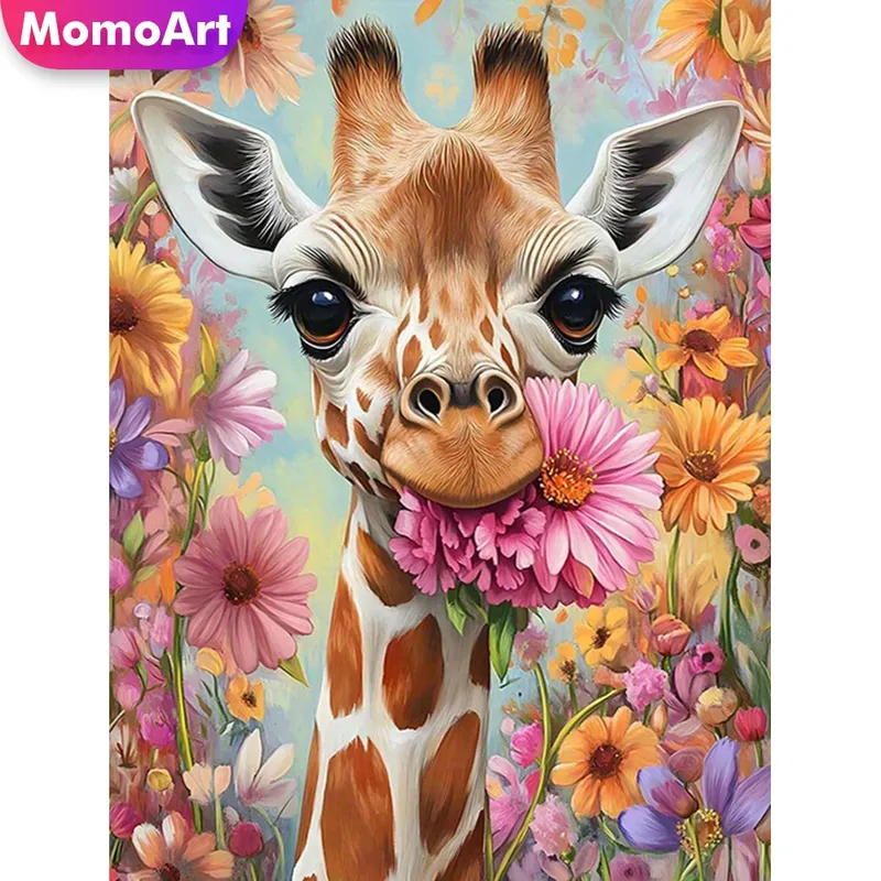 Diamant Malerei Giraffe Tier DIY Stickerei Mosaik Blume Kinder Geschenk
