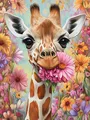 Diamant Malerei Giraffe Tier DIY Stickerei Mosaik Blume Kinder Geschenk – Farbe 1139