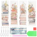 Diamant Malerei Lesezeichen Kit mit Anhänger für Buchliebhaber Künstler – Farbe StyleA 4pcs