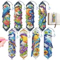 Diamant Malerei Lesezeichen Kit mit Anhänger für Buchliebhaber Künstler – Farbe StyleB 8pcs