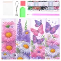 Diamant Malerei Lesezeichen Set 5D Strass Kunst mit Anhänger – Farbe butterfly 4pcs
