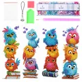 Diamant Malerei Lesezeichen Set 5D Strass Kunst mit Anhänger – Farbe birdie 4pcs