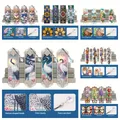 Diamant Malerei Lesezeichen Tier Blumen Motiv mit Kristall Anhänger – 5