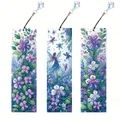 Diamant Malerei Lesezeichen Tier Fee Blume mit Kristall Anhänger – Farbe SQ060