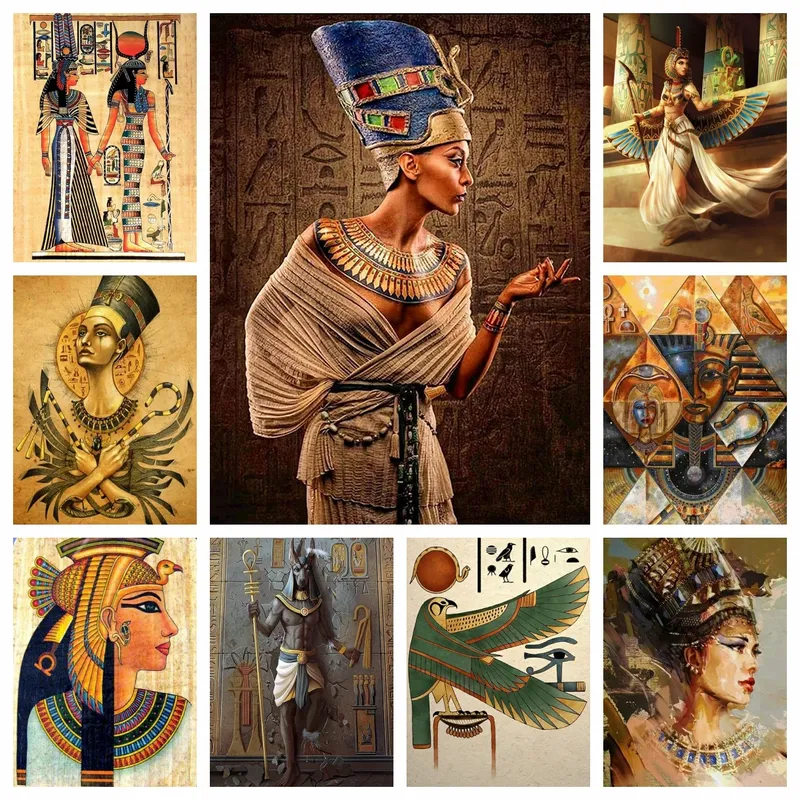 Diamantbild Ägypten Porträt abstrakt 30x40 bis 50x70 cm