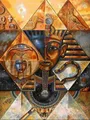 Diamantbild Ägypten Porträt abstrakt 30x40 bis 50x70 cm – Farbe HKQTA226-17
