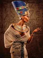 Diamantbild Ägypten Porträt abstrakt 30x40 bis 50x70 cm – Farbe HKQTA226-18