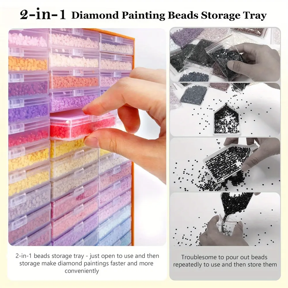 Diamantbild Aufbewahrung 15pc bis 45pc Set