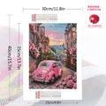 Diamantbild Auto Straße Landschaft Blumen Mosaik Stickerei – 2