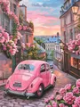 Diamantbild Auto Straße Landschaft Blumen Mosaik Stickerei – Farbe AHK461-1