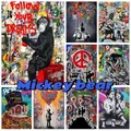 Diamantbild Banksy Straßenkunst abstrakt 30x20 bis 70x50 cm – 1