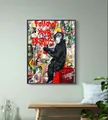 Diamantbild Banksy Straßenkunst abstrakt 30x20 bis 70x50 cm – 2