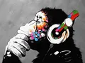 Diamantbild Banksy Straßenkunst abstrakt 30x20 bis 70x50 cm – Farbe Blau (8)