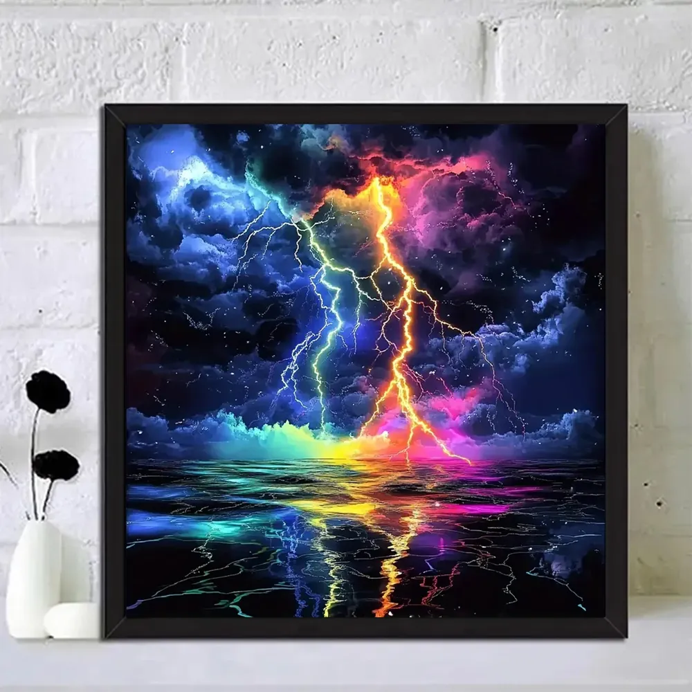 Diamantbild Blitz Spezialform 20x20cm bis 50x50cm